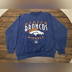 VTG 1999 Denver Broncos Crewneck Sweatshirt by Riddell Large-Missing Size Tag
